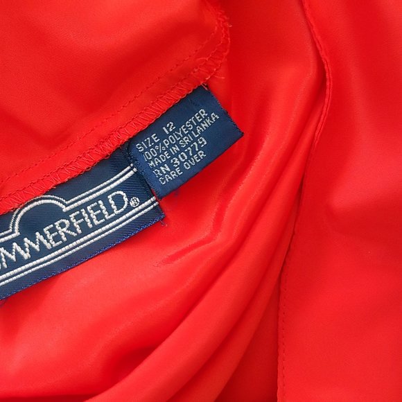 Vintage 1980s New Wave Bright Bold Red  Dolman Sleeve Top - Picture 3 of 5